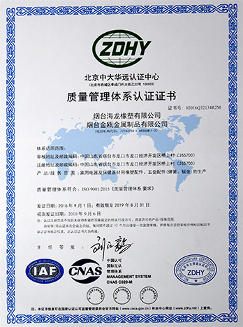 ISO 9001:2005 質量管理體系認證證書